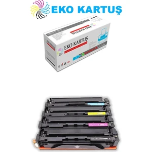 Eko Kartuş Hp Color Laserjet Pro Mfp M281FDW (CF540A-CF541A-CF542A-CF543A) (203A) Set Muadil Toner