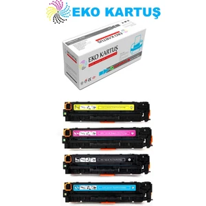 Eko Kartuş Hp Color Laserjet Pro Mfp M181FW (CF530A-CF531A-CF532A-CF533A) (205A) Set Muadil Toner