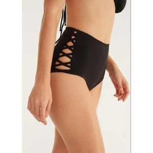 Yüksek Bel Yanı Biyeli Bikini Alt