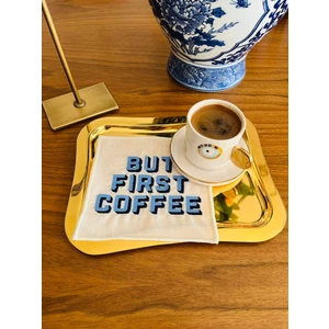 Ge Living But First Coffee Desenli Mavi Kokteyl Peçete ( 1 Adet )