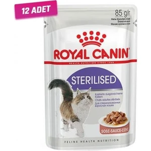 Royal Canin 12 Adet - Royal Canin Sterilised Gravy Pouch Kedi Maması 85 gr