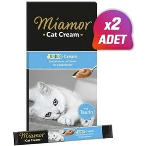 2 Adet - Miamor Junior Cream Süt Kremalı Ek Besin ve Yavru Kedi Ödülü 6X15 gr