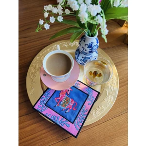 Ge Living Dekoratif Pembe Zebra Desenli Kokteyl Peçetesi (1 Adet)