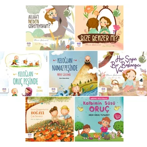 Merve Gülcemal 7 Kitap Set Allah'ı Neden Göremiyorum - Kalbimin Süsü Oruç - Keloğlan Oruç Peşinde