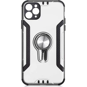 Case 4U Apple iPhone 11 Pro Max Kılıf Darbe Emici Yüzüklü Standlı Koko Kapak Gri