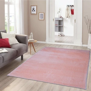 Linos Home Pembe, Peluş, Antibakteriyel, Kaymaz Taban Post Halı