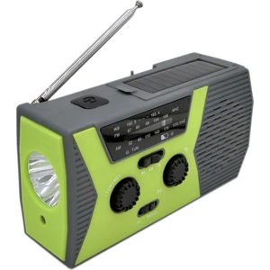 Taşınabilir Acil Güneş El Krank Am / Fm / Noaa Radyo Sos Feneri Güç Bankası Yeşil (Yurt Dışından)
