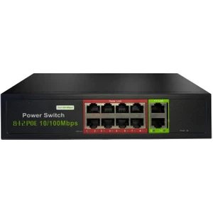 Uranıum POE-8002-96W 8 Port 10/100 + 2 Port 10/100 RJ45 Uplink 96W Poe Switch