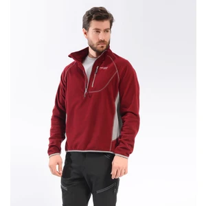 Man Half Zipper Fleece-Bordo