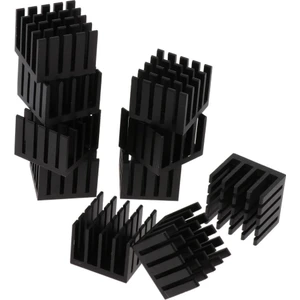 10X Soğutucu Alüminyum Soğutucu LED Amplifikatör Transistör Için 20X20X16MM Siyah (Yurt Dışından)