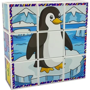 Deniz Hayvanları Manyetik Yapboz (9 Mıknatıslı Küp 6 Puzzle)