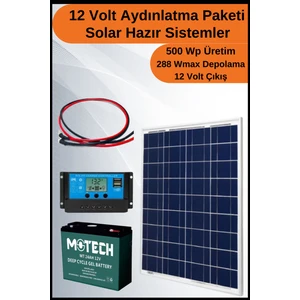 Aydınlatma Trenta Solar Paket 12 VOLT-500WP