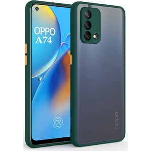 Oppo A74 Kılıf 3D Kamera Korumalı Soft Matte Smoke Case