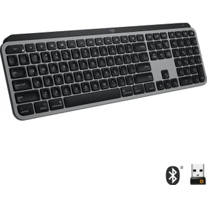 MX Keys Mac İçin Aydınlatmalı Tam Boyutlu Kablosuz İngilizce Q Klavye - Siyah