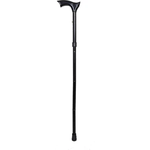 Asansörlü Ayarlanabilir Metal Baston (Siyah)