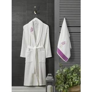 Şilay Havlulu Bornoz 2li Set Açık Krem Bayan