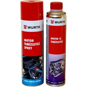 Motor Iç Temizleyici 400ML + Würth Motor Temizleme Sprey 50