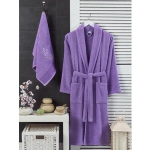 Şilay  Havlulu Bornoz 2li Lavanta