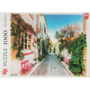 Kzl Puzzle Çiçekli Köy Sokağı 1000 Parça Puzzle  Pazıl 68X48 cm