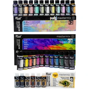 Mastermix Lux Akrilik Boya Seti 30 Renk Canlı- Pastel- Metalik Renkler