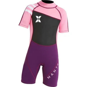 Kızlar Erkek Kısa Kollu Wetsuit Shorty Uv Güneş Koruma Tulum L