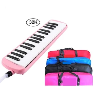 Bez Çantalı 32 Tuşlu Melodika Pembe