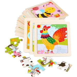9 Adet Bulmaca Yapboz Okul Öncesi Ahşap Oyuncak Hediye Toddlers Çocuk Çocuklar Için (Yurt Dışından)
