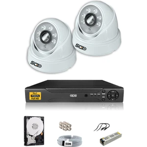 Ids 2 Kameralı 5mp Sony Lensli 1080P Fullhd Güvenlik Kamerası Sistemi - Cepten Izle - 250 Iç