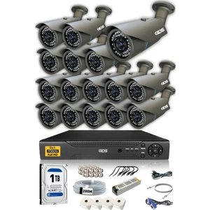 Ids 16 Kameralı 5mp Lensli 1080P Fullhd Kamera Seti - Gece Görüşlü - Su Geçirmez - Cepten Izle