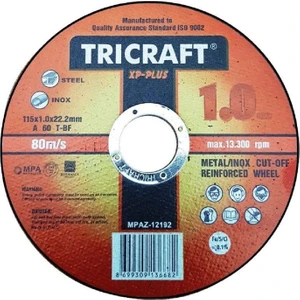 Trıcraft 115X1X22.23 mm Inox Kesici (MEŞEM-3301) 25 Adet Bir Paket