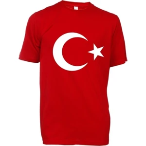 Belifanti Collection Unisex Kırmızı Ay Yıldız Türk Bayraklı Tişört T-Shirt