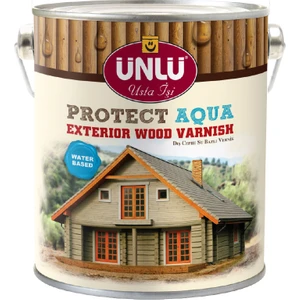 Ünlü Protect Aqua Su Bazlı Dış Cephe Vernik 2,5 Lt