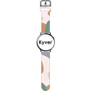 Xiaomi Watch S1 ve S1 Active Desenli Silikon Kordon 22 mm Uyumlu (Yeşil-Kahve)