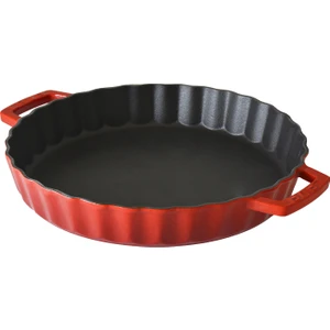 Döküm Yuvarlak Tepsi. Çap 30CM. - Kırmızı