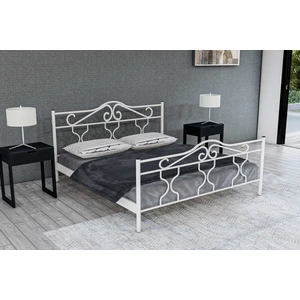 Gm 301 Gold Çift Kişilik Metal Karyola Beyaz 150X200