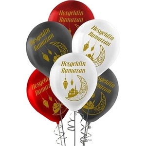 İpek Böceği Hoşgeldin Ramazan Basklı Balon 6 Adet