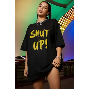 Shut Up Baskılı Tasarım Tshirt