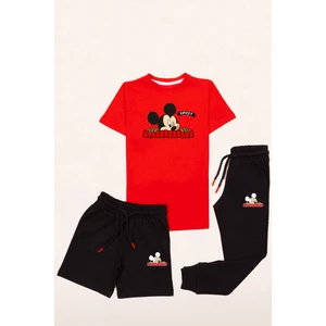 Mickey 3'lü Çocuk Eşofman Takımı