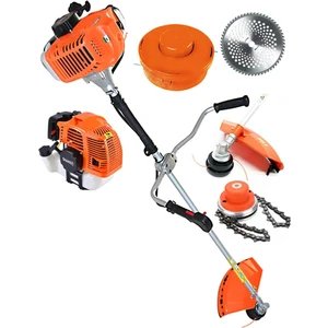 Alman H25 6 Hp Yan Tipi Benzinli Motorlu Ot Çalı Tırpanı Çim Biçme Makinesi Tırpan + Canavar Başlık