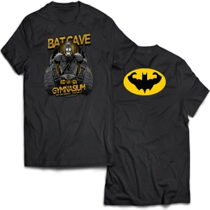 Batman Gym Çift Baskılı &100 Pamuk Oversize T-Shirt Büyük Beden Tişört