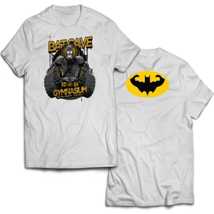 Batman Gym Çift Baskılı &100 Pamuk Oversize T-Shirt Büyük Beden Tişört