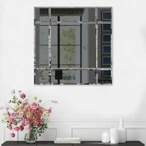 Ayna - Füme Ayna - 9 Parçalı Tasarım Ayna - 100cm x 100cm