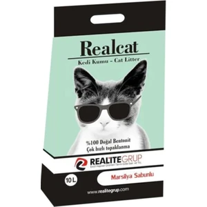 Realcat Doğal Marsilya Sabun Kokulu Kedi Kumu 10 L