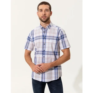 Pierre Cardin Erkek Saks Regular Fit Kısa Kollu Gömlek 50249733-VR045