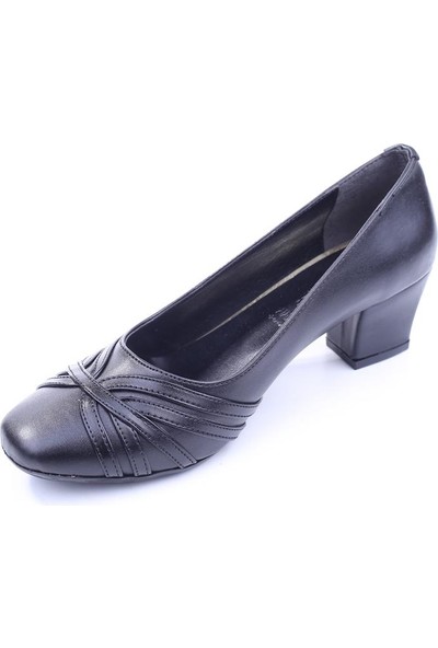 Gold Step 8604 Kadın Siyah 5 cm Topuk Günlük Ayakkabı