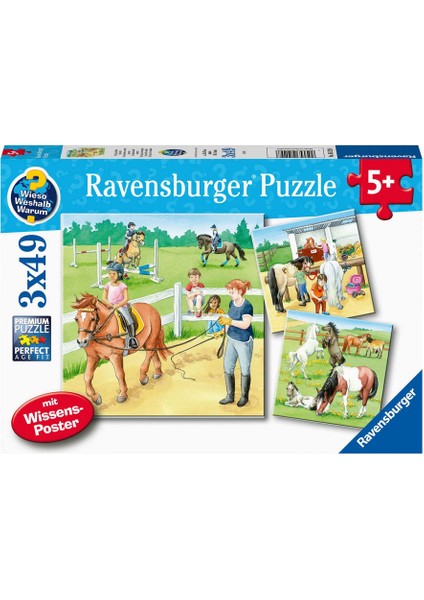 Çocuk Puzzle 3X49 Parça Ahırda Bir Gün 51298