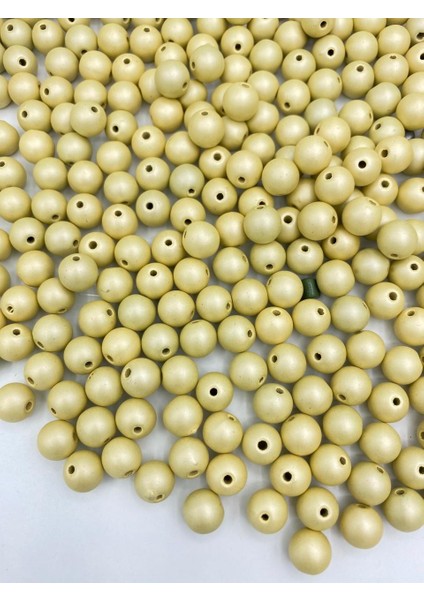 10MM Mat Krem Boncuk 100 gr ~ 180 Adet Boncuk