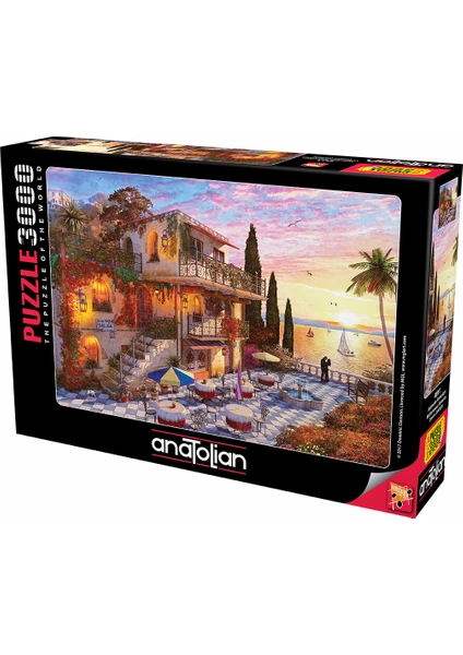 3000 Parçalık Puzzle / Akdenizde Romantizm - Kod 4911