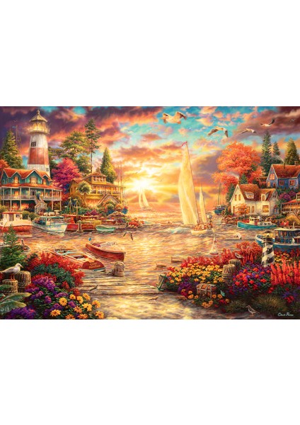 3000 Parçalık Puzzle / Limanda Gün Sonu - Kod 4922