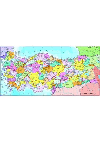 110 Parçalık Eğitici Puzzle / Türkiye Haritası İller - Kod 7401